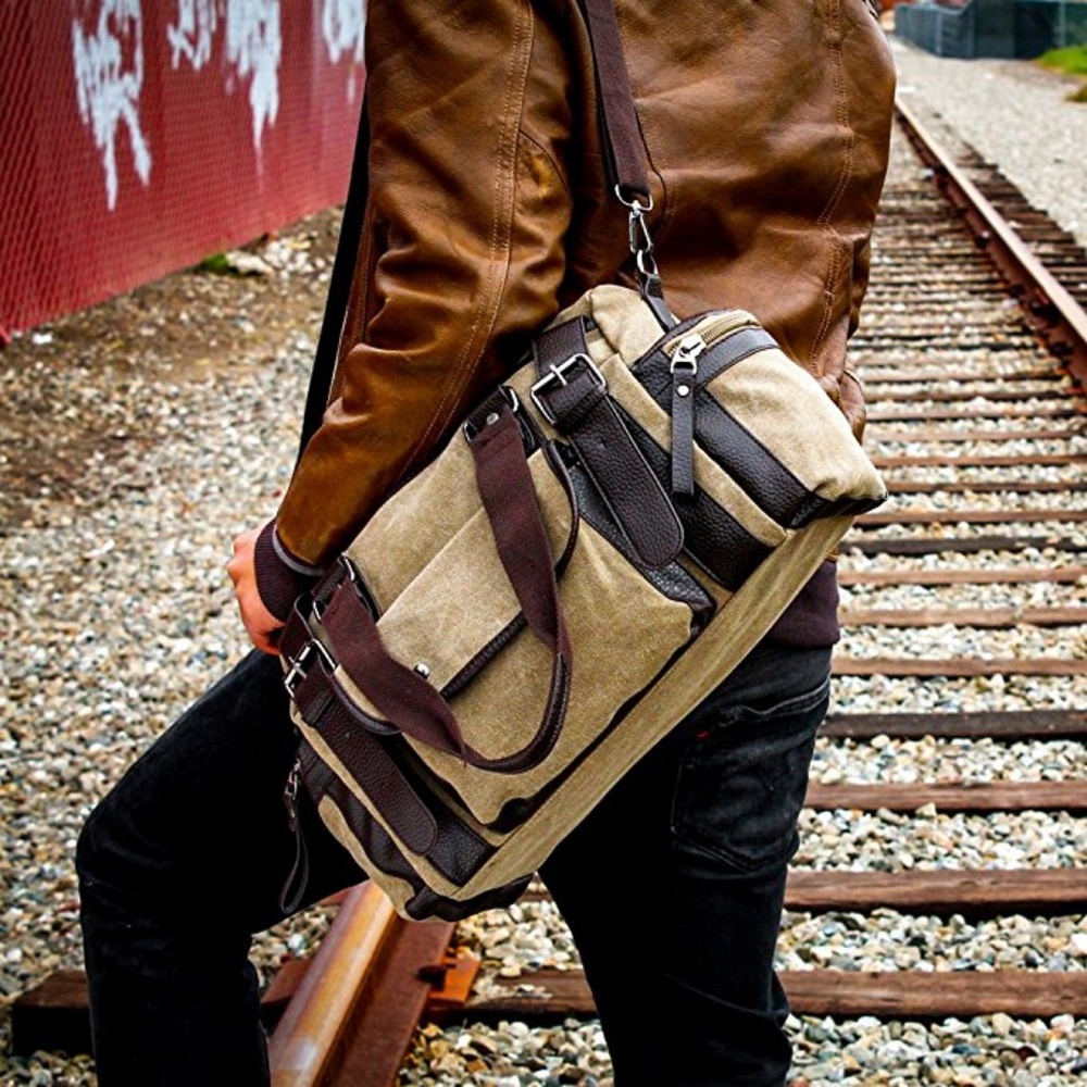Men Vintage Tote Portable Luggage Duffel Bag